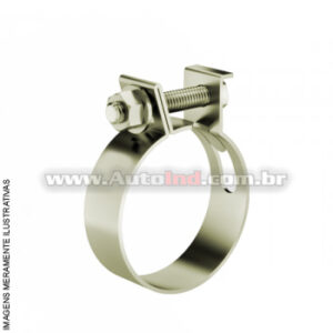 Abraçadeira Tipo Mangote Inox - Largura 20mm
